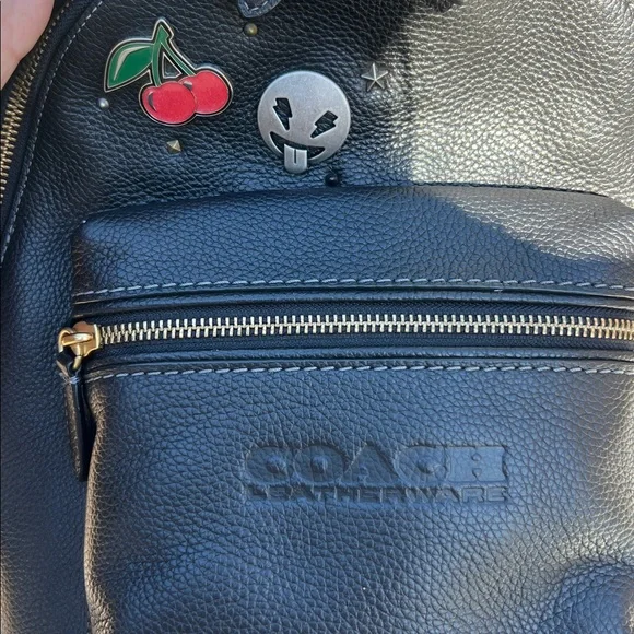 COACH Leatherwear Backpack in Refined Pebbled Leather, Black. RARE - Picture 13 of 17